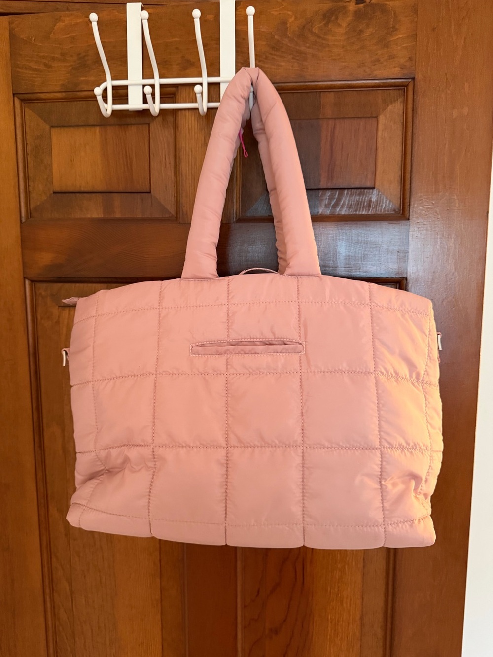Pink Lightweight Puffy Work/Travel Tote Bag NWOT - Picture 2 of 7